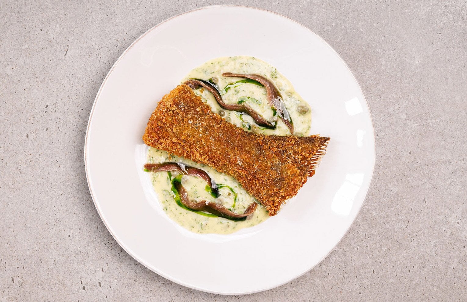 Breaded Norwegian Cod Tail with Warm Beurre Blanc