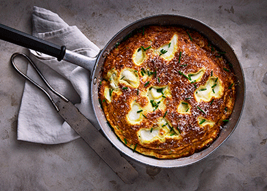 Omelette with Norwegian haddock