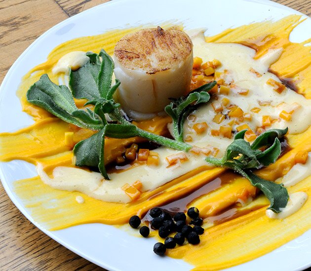 Norwegian Cod with Juniper Ashes, Butternut Squash and Liquorice Sabayon