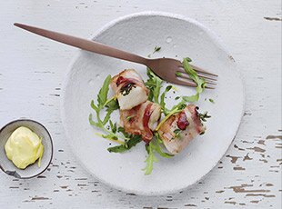 Pancetta wrapped cod