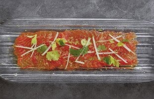 Marinated Norwegian Fjord Trout with Coriander, Lime, Celery and Apple Salad