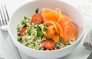 Norwegian smoked salmon tabbouleh